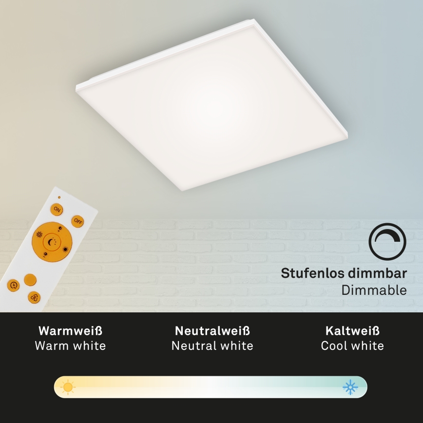 Briloner 7378-116 - Dimbare LED plafondlamp FRAMELESS LED/24W/230V 3000-6500K + afstandsbediening