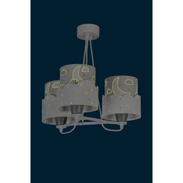 Dalber 61237E - Kinderhanglamp MOON 3xE27/60W/230V