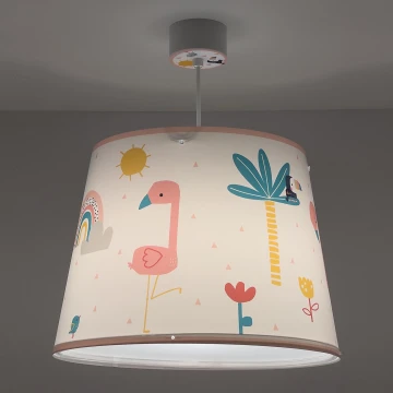 Dalber 82462 - Hanglamp voor kinderen FLAMINGO 1xE27/15W/230V