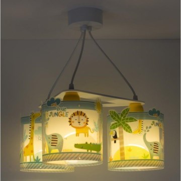 Dalber D-76114 - Hanglamp kinderkamer MY LITTLE JUNGLE 3xE27/15W/230V