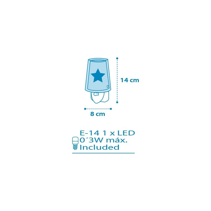 Dalber D-92193 - LED Nachtlamp LIGHT FEELING 1xE14/0,3W/230V