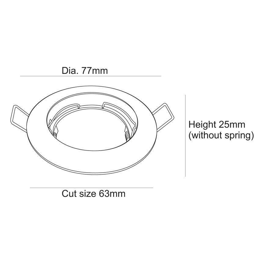 Deko-Light 120017 - Inbouwverlichting RUND 1xGU5,3-MR16/35W/12V wit