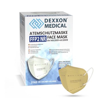 DEXXON MEDICAL Beige ademhalingsmasker FFP2 NR - 1stuk