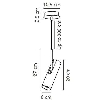 DFTP by Nordlux - Hanglamp aan een koord MIB 1xGU10/8W/230V zwart