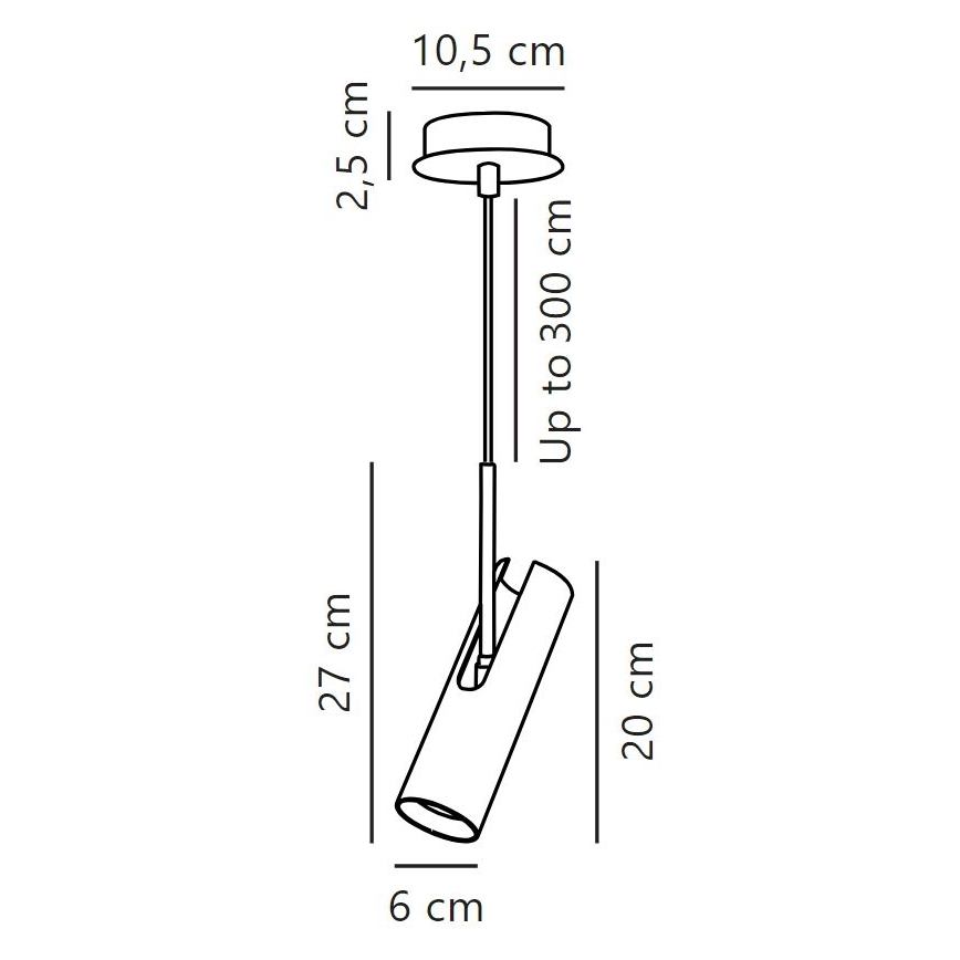 DFTP by Nordlux - Hanglamp aan een koord MIB 1xGU10/8W/230V zwart