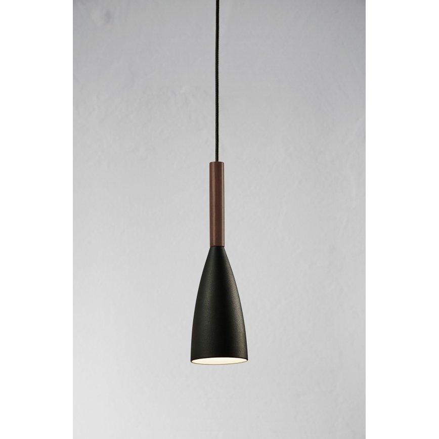 DFTP by Nordlux - Hanglamp aan een koord PURE 1xE27/40W/230V diameter 10 cm zwart/walnoot