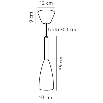 DFTP by Nordlux - Hanglamp aan een koord PURE 1xE27/40W/230V diameter 10 cm wit/walnoot