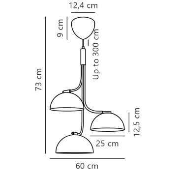 DFTP by Nordlux - Hanglamp aan een koord TULLIO 3xE14/25W/230V wit