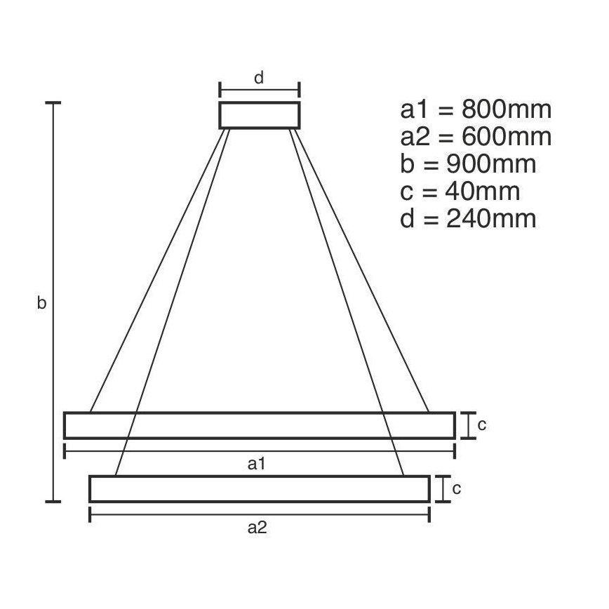 Dimbare LED hanglamp aan een koord LED/100W/230V 3000-6500K + afstandsbediening