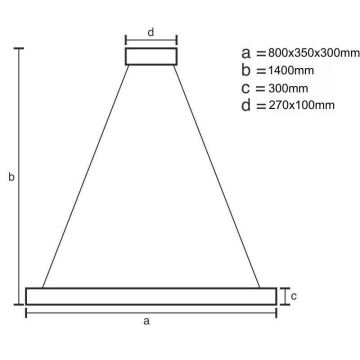 LED Dimbaar kristal Hanglamp aan een touw LED/100W/230V 3000-6500K goud + afstandsbediening