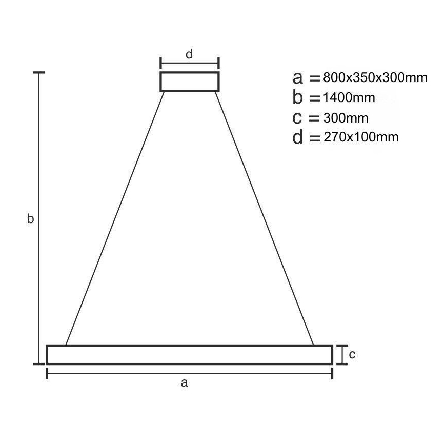 LED Dimbaar kristal Hanglamp aan een touw LED/100W/230V 3000-6500K goud + afstandsbediening