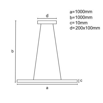 Dimbare LED hanglamp aan een koord LED/40W/230V 3000-6500K zwart + afstandsbediening