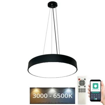 Dimbare LED hanglamp aan een koord LED/50W/230V 3000-6500K zwart + afstandsbediening