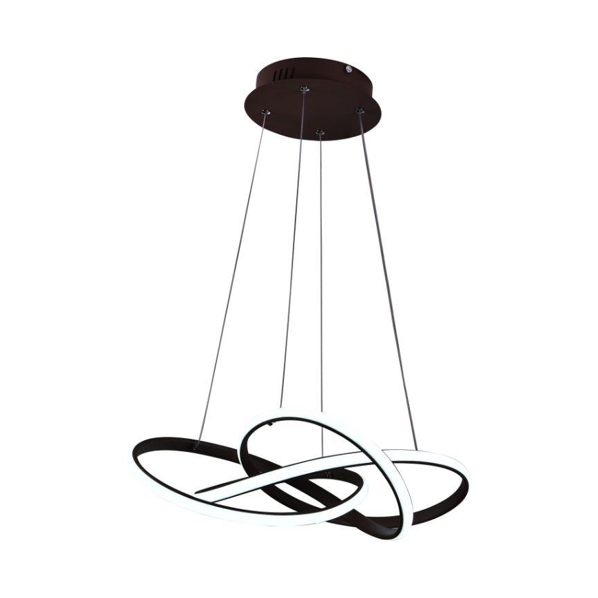 Dimbare LED hanglamp aan een koord LED/65W/230V 3000-6500K bruin + afstandsbediening