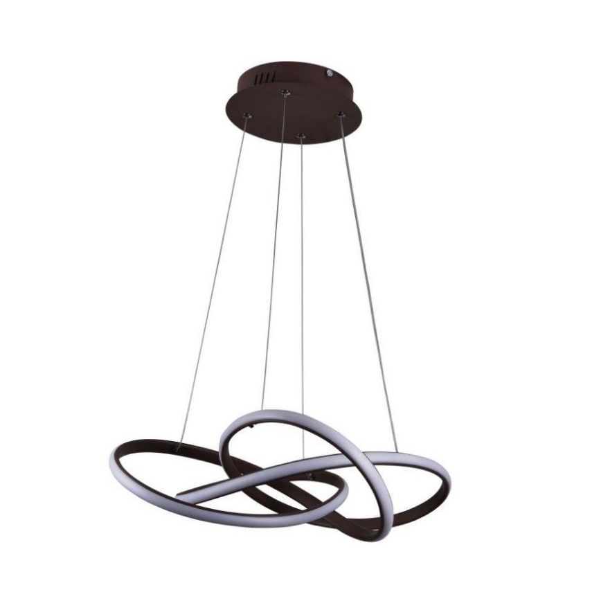 Dimbare LED hanglamp aan een koord LED/65W/230V 3000-6500K bruin + afstandsbediening