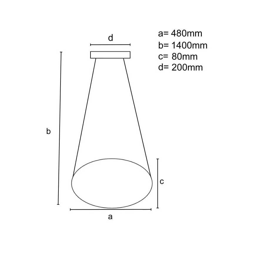 Dimbare LED hanglamp aan een koord LED/65W/230V 3000-6500K bruin + afstandsbediening