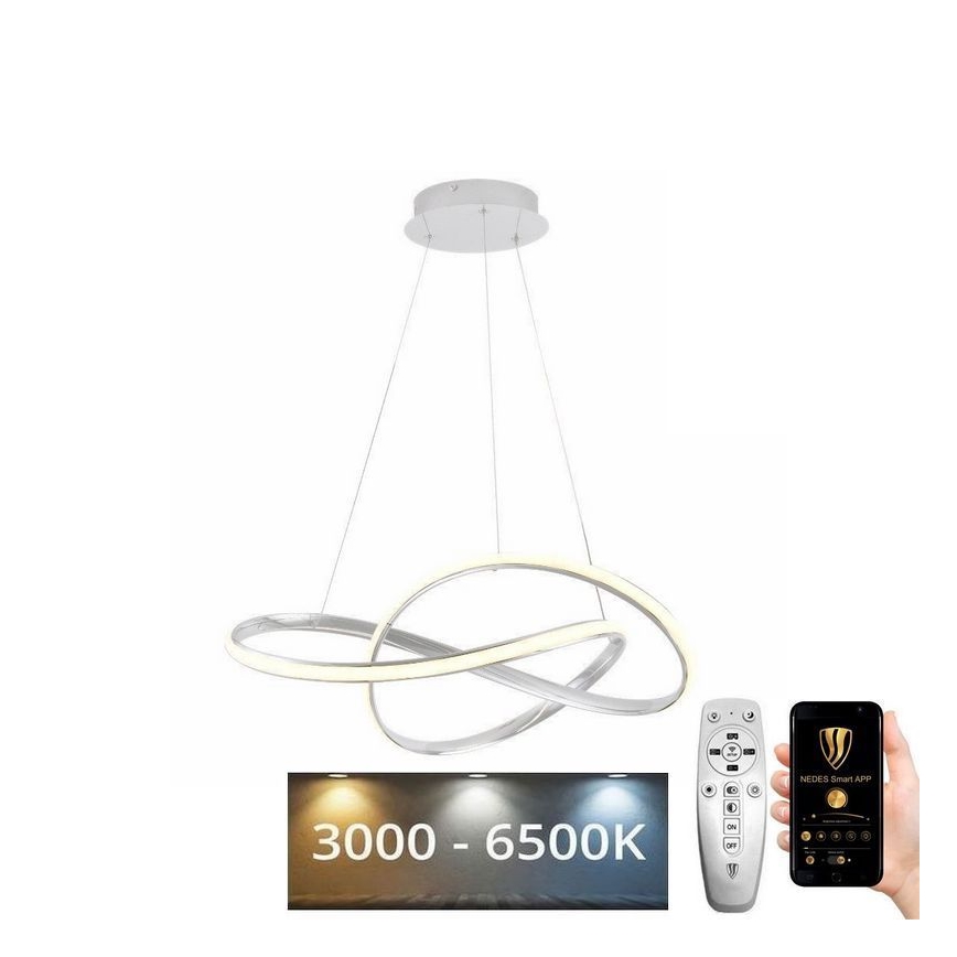 Dimbare LED hanglamp aan een koord LED/70W/230V 3000-6500K wit + afstandsbediening