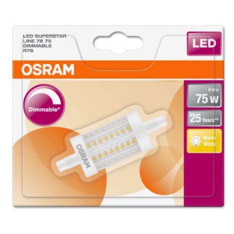een miljoen Sophie voorbeeld Dimbare LED Lamp R7s/8W/230V 2700K - Osram 78 mm | Lampenmanie