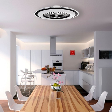 beginsel vroegrijp Defecte Dimbare LED Plafond Lamp met Ventilator ZONDA LED/65W/230V zwart + AB |  Lampenmanie