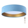 Dimbare LED Plafond Lamp SMART GALAXY LED/24W/230V blauw/goud + afstandsbediening