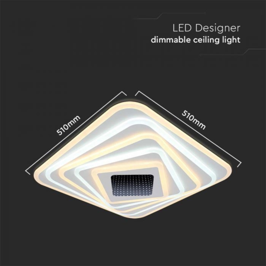 Dimbare LED plafondlamp LED/150W/230V 3000-6500K + afstandsbediening