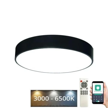 Dimbare LED plafondlamp LED/50W/230V 3000-6500K zwart + afstandsbediening