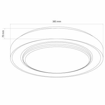 LED Dimbare badkamer plafondverlichting ZYGMUNT LED/48W/230V 3000-6000K IP44 + afstandsbediening