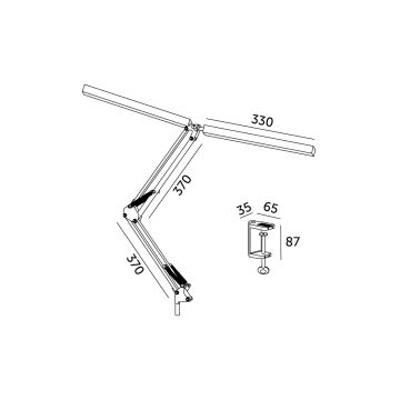 Dimbare LED tafellamp TENUIX DUO 2xLED/14W/230V 3000-6000K