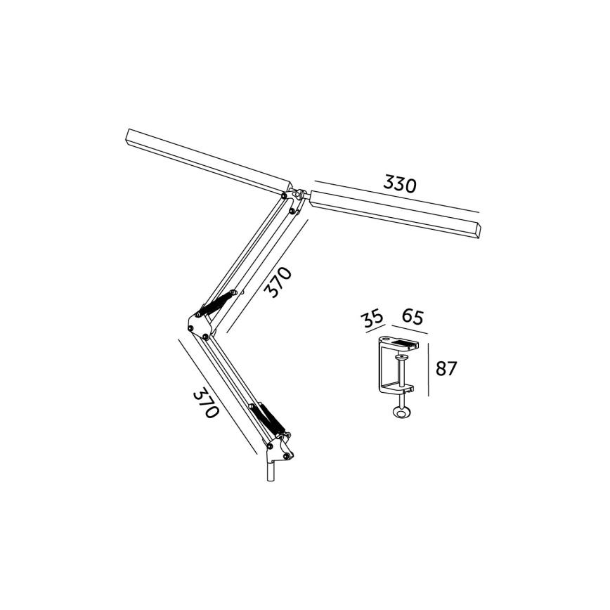 Dimbare LED tafellamp TENUIX DUO 2xLED/14W/230V 3000-6000K