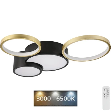 Dimbare plafondlamp ALIZEE LED/30W/230V 3000-6500K zwart/goud