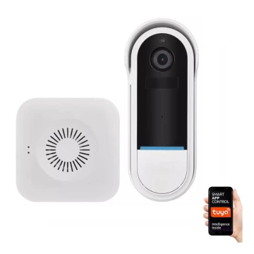 Draadloze video deurbel met bewegingssensor GoSmart 5V 3xAA IP65 Wi-Fi Tuya