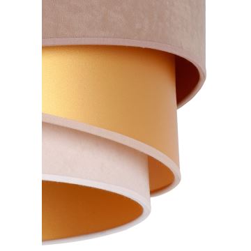 Duolla - Bevestigde hanglamp KOBO 1xE27/15W/230V diameter 45 cm beige/goud/crème