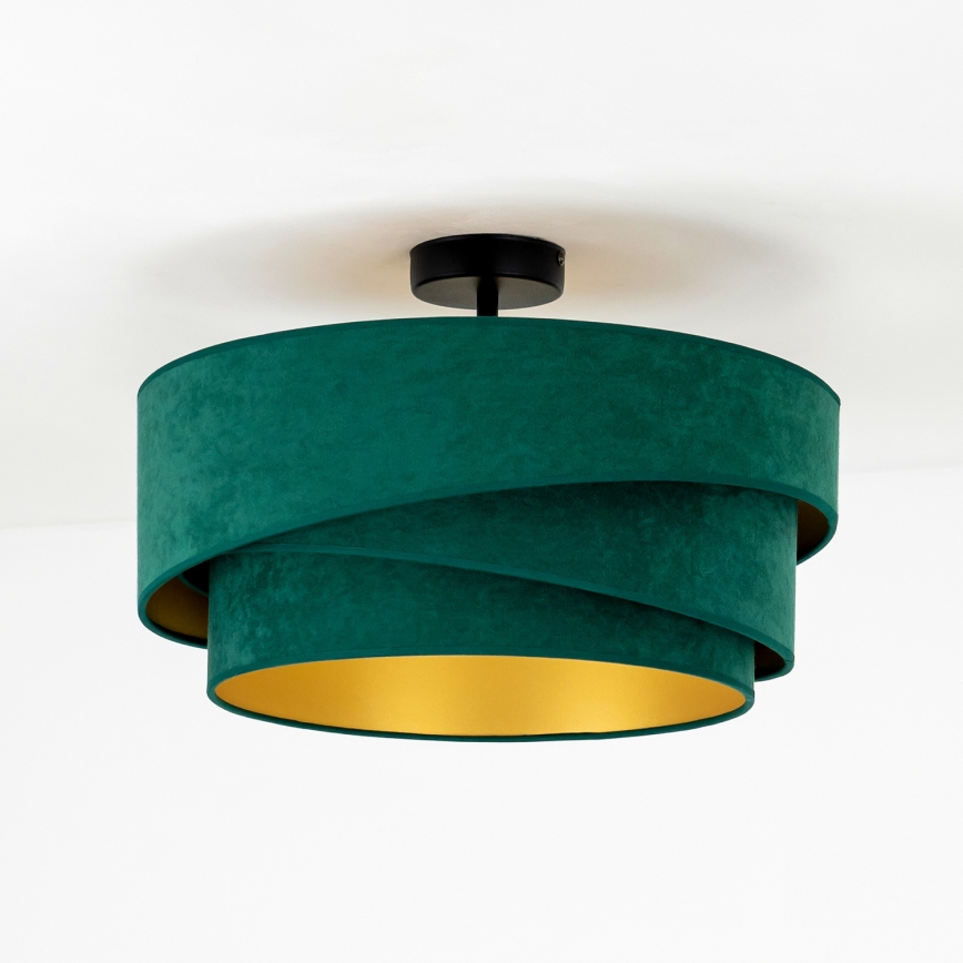 Duolla - Bevestigde hanglamp KOBO 1xE27/15W/230V diameter 45 cm groen