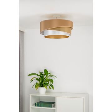 Duolla - Bevestigde hanglamp KOBO 1xE27/15W/230V diameter 45 cm koper/goud/wit