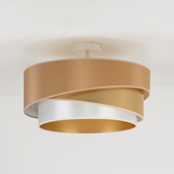 Duolla - Bevestigde hanglamp KOBO 1xE27/15W/230V diameter 45 cm koper/goud/wit