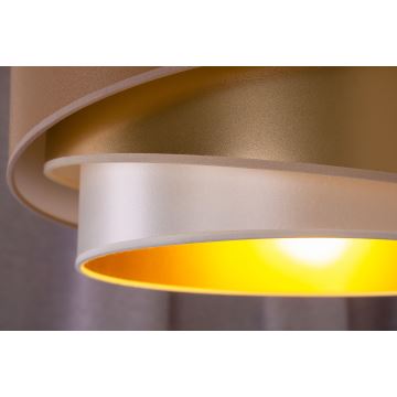 Duolla - Bevestigde hanglamp KOBO 1xE27/15W/230V diameter 45 cm koper/goud/wit