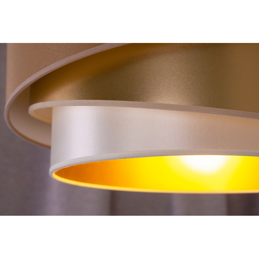 Duolla - Bevestigde hanglamp KOBO 1xE27/15W/230V diameter 45 cm koper/goud/wit