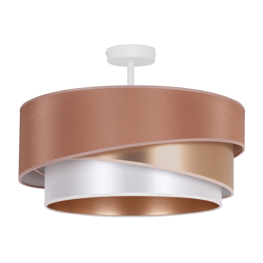 Duolla - Bevestigde hanglamp KOBO 1xE27/15W/230V diameter 45 cm koper/goud/wit