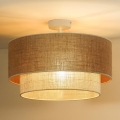 Duolla - Bevestigde hanglamp YUTE BOHO 1xE27/15W/230V diameter 45 cm bruin/grijs