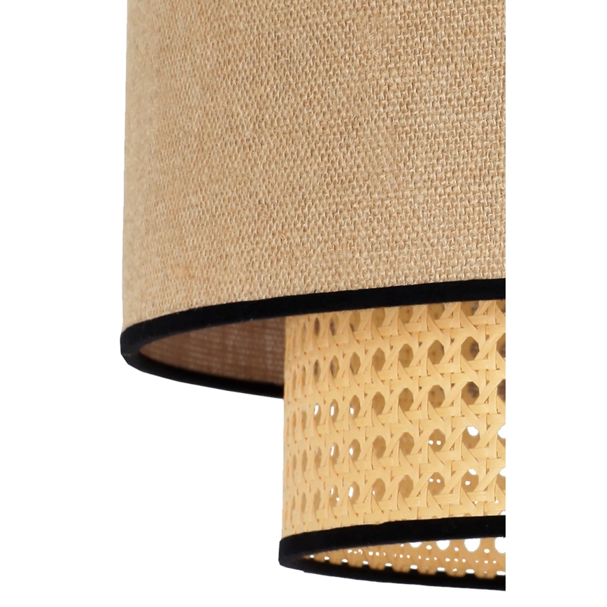 Duolla - Hanglamp aan een koord BOHO 1xE27/15W/230V beige/rotan