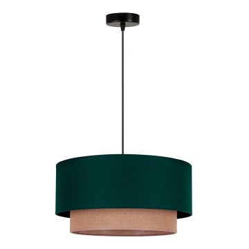 Duolla - Hanglamp aan een koord BOHO 1xE27/15W/230V groen/bruin