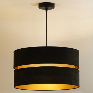 Duolla - Hanglamp aan een koord DUO 1xE27/15W/230V zwart/goud