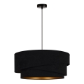 Duolla - Hanglamp aan een koord KOBO 1xE27/15W/230V zwart/goud