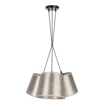 Duolla - Hanglamp aan een koord ROSSA 3xE27/40W/230V zilver
