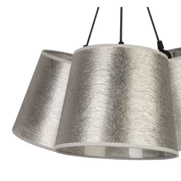 Duolla - Hanglamp aan een koord ROSSA 3xE27/40W/230V zilver