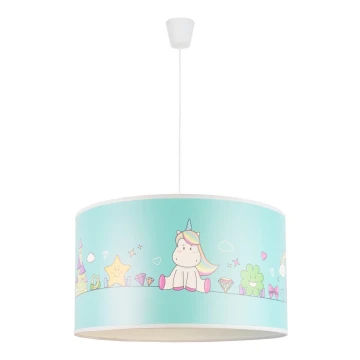 Duolla - Kinder Hanglamp aan een koord UNICORN 1xE27/15W/230V