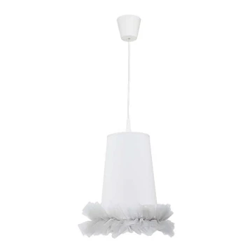 Duolla - Kinderhanglamp aan koord BALLET 1xE27/40W/230V wit/grijs