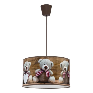 Duolla - Kinderhanglamp aan koord BEARS 1xE27/40W/230V