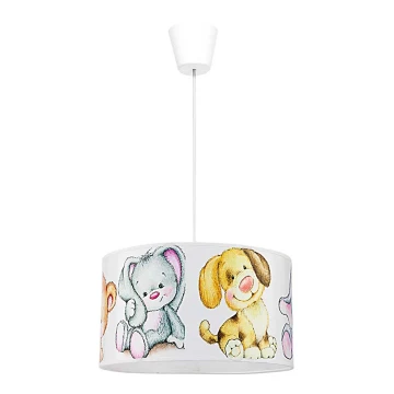 Duolla - Kinderhanglamp aan koord SWEET BEARS 1x E27 / 40W / 230V