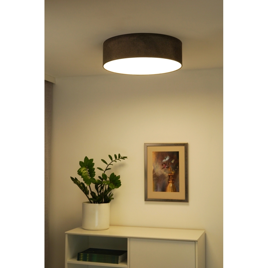 Duolla - LED Plafondlamp CORTINA LED/26W/230V diameter 45 cm 4000K bruin